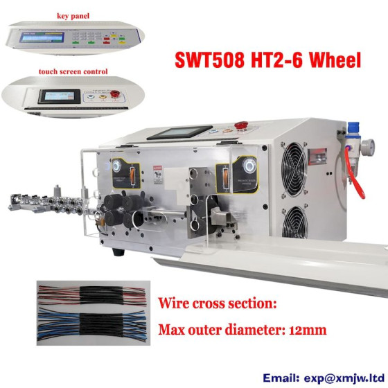 6 Wheel Computer Automatic Wire Stripping Machine Cable Crimping Peeling