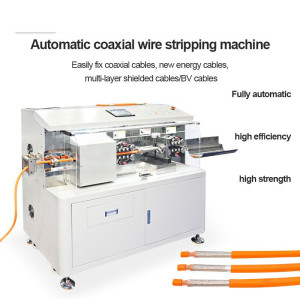 Fully Automatic Coaxial Multi-layer Wire Cutting Stripping Machine Rotary Peeling Machine