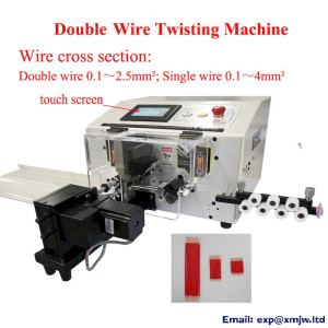 Electric Double Wire Twisting Machine Touch Screen Cable Stripper