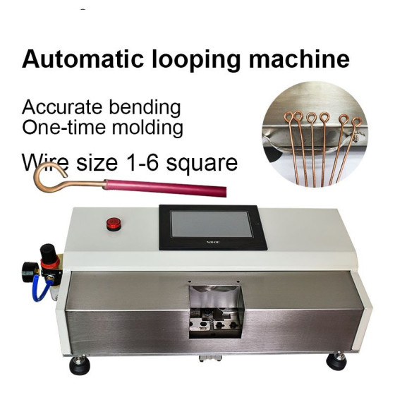 Iron Copper Cable Rounding Bending Machine U-type Hard Wire Looping Machine