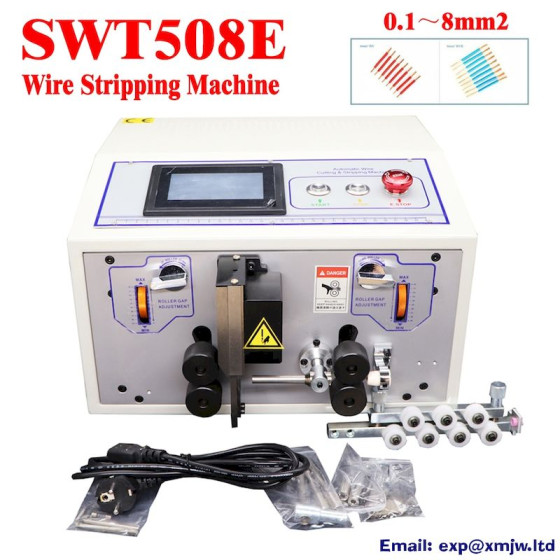 Automatic Computer Wire Stripping Cutting Machine English Touch Screen