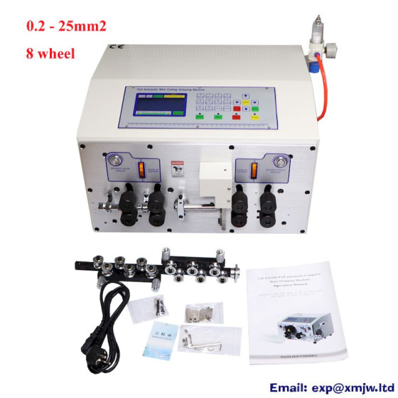 Automatic Adjustable Wire Stripping Machine 8 Wheel Cable Stripper