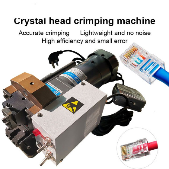 RJ45 Connector Tools Lan Cord Crystal Plug Crimp Connector Equip Crimping Machine