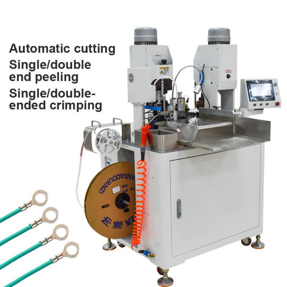 Automatic Wire Double-terminal Crimping Machine Horizontal Straight Die Crimper