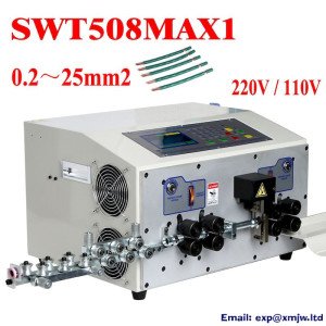 Automatic Wire Stripping Peeling Cutting Machine 8 Wheels Drive Cable Cutter