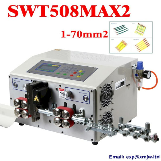Computer Automatic Wire Peeling Cutting Stripping Machine 8 Belt Wheel Drive