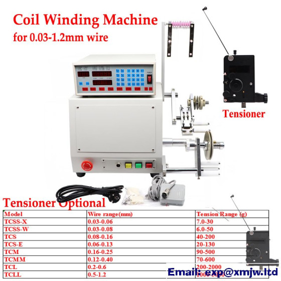 Coil Winding Machine with Tensioner CNC Automatic Wire Winder Dispenser