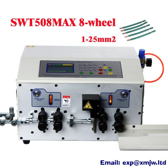 Automatic Cable Cutter Stripper 8 Wheels Wire Stripping Peeling Machine