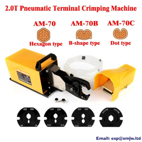 Pneumatic Terminal Crimping Machine Tool Non-insulated Cable Lugs Crimper