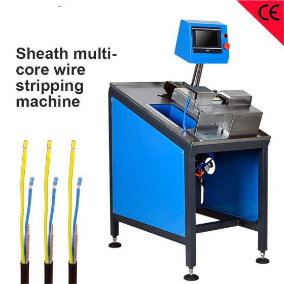 Multi Core Sheath Wire Stripping Machine Automatic Cable Length Peeling Machine