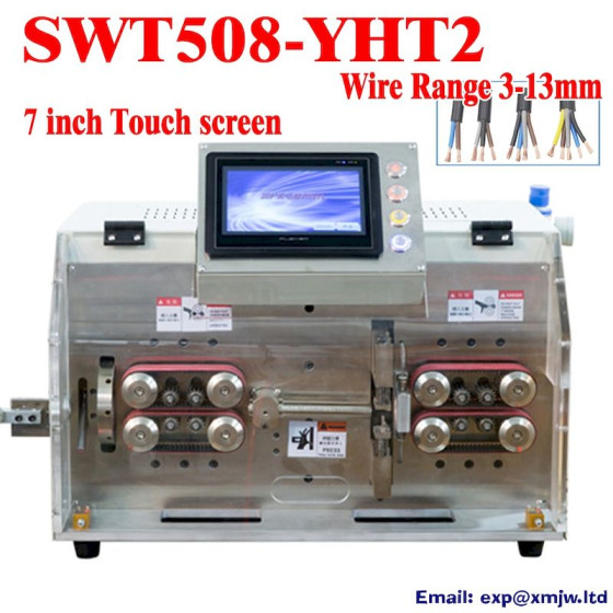 Touch Screen Wire Peeling Stripping Cutting Machine Double Round Cable Sheath Stripper