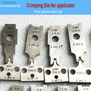 Side Feed Coiling Terminal Crimping Blades Steel Crimp Die