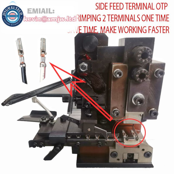 Side Feed OTP Terminal Crimping Applicator Twins Lines Crimping