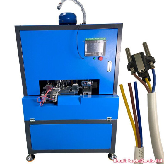 Automatic Plug Insert Crimping Machine Power Cord 3Pin