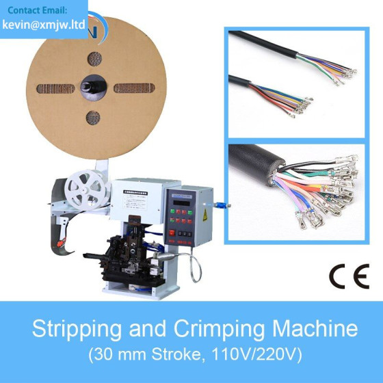 Semi-Automatic Wire Strip and Terminal Crimping Machine