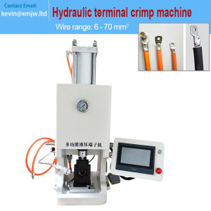 Hydraulic Cable Lugs Crimping Machine PLC Touch Screen