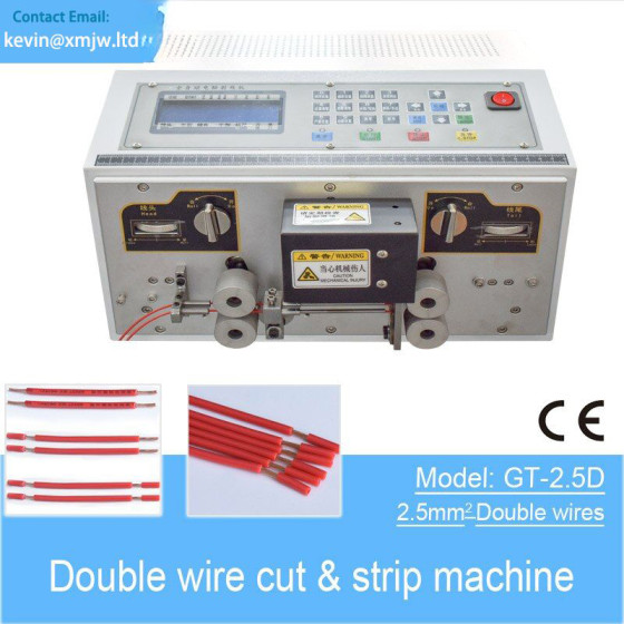 High Output Double Wires Cutting Stripping Machine