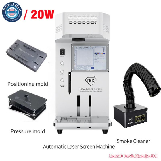 TBK 958A Auto Laser Back Glass Remover with Fume Extractor