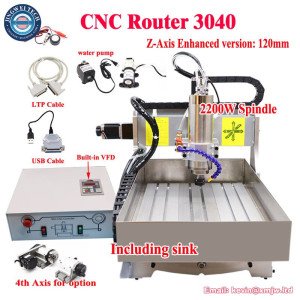 4 Axis CNC Router Metal Wood Engraving Milling Machine - 3040, 2.2KW