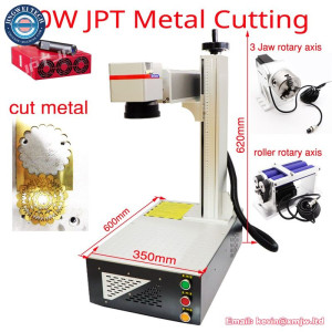 JPT 100W Fiber Laser Metal Cutting Machine with Rotary Axis