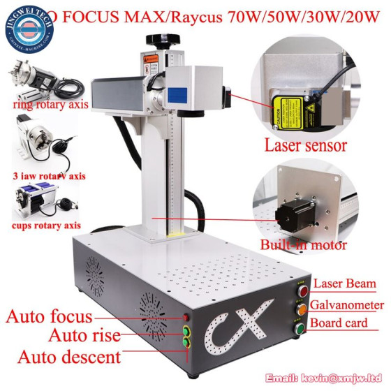 Auto Focus Raycus MAX Fiber Laser Jewelry Engraving Cutting Machine