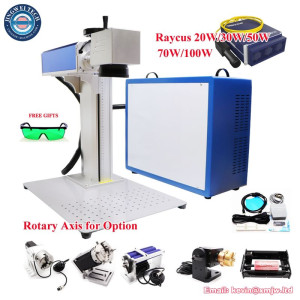 Fiber Laser Marking Machine with Rotary Axis & Galvo Scanner