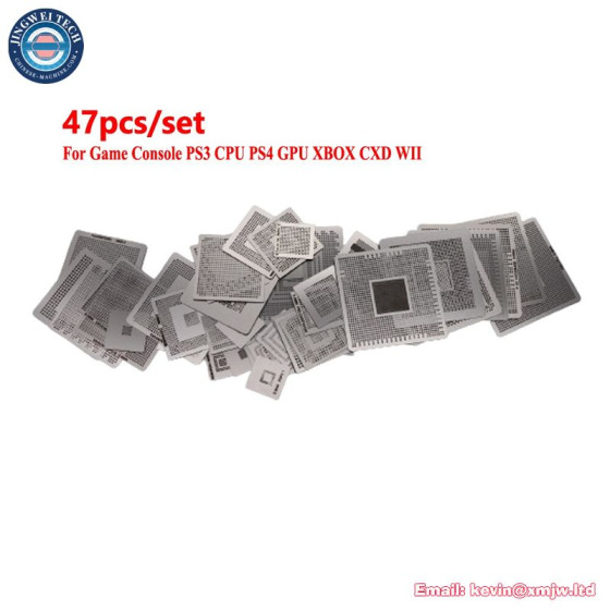 Universal Direct Heat Reballing Stencils for Game Consoles - 47pcs Set