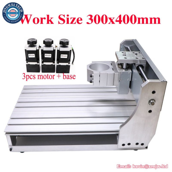DIY 3 Axis CNC Frame with Ball Trapezoidal Screw for Woodworking