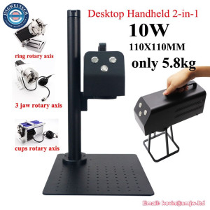 Mini Portable 5.8kg Fiber Laser Metal Engraving Machine with Rotary Axis