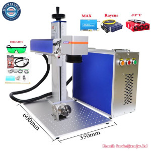 Desktop Split Fiber Laser Marking Machine with Optional Rotary