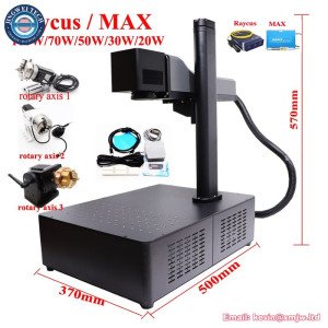 Raycus MAX Fiber Laser Jewelry Engraving Cutting Machine with Rotary Axis