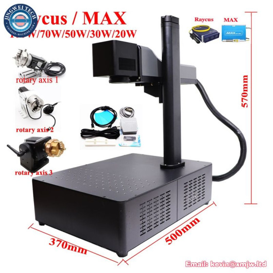Raycus MAX Fiber Laser Jewelry Engraving Cutting Machine with Rotary Axis