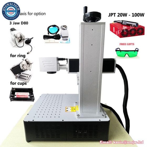JPT M7 MOPA Fiber Laser Colorful Metal Ring Engraving Cutting Machine