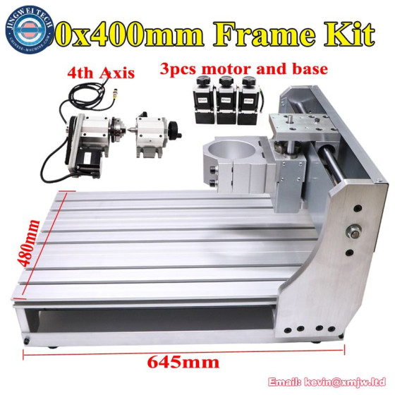 CNC Wood Router 6040Z Frame with 4th Rotary Axis