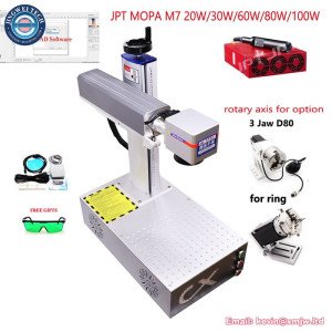 JPT Mopa M7 Fiber Laser Metal Cutting & Rotary Engraving Machine