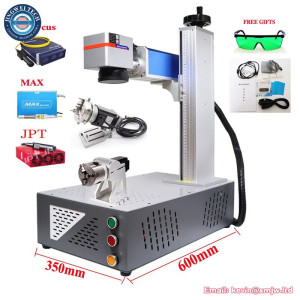 Fiber Laser Metal Engraving Machine with Rotary - JPT/Raycus/MAX 20W-100W