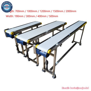 Food Grade Conveyor Belt Machine with Stainless Steel & Adjustable Speed
