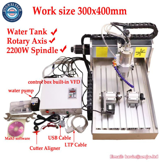 4 Axis CNC Router Metal Milling Cutter - Woodworking, 3040, 2200W