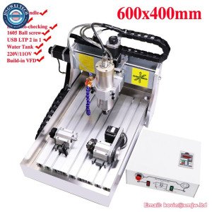 4 Axis CNC Router Metal Wood Carving Engraving Milling Machine with Water Tank