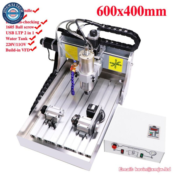 4 Axis CNC Router Metal Wood Carving Engraving Milling Machine with Water Tank
