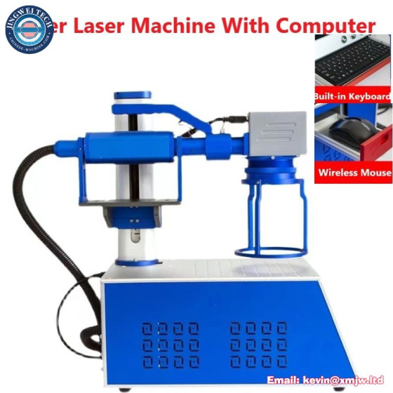 Raycus Fiber Laser Jewelry Metal Engraving Machine with Rotary & Computer