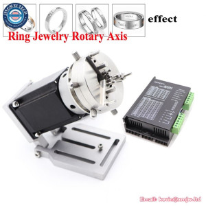 Fiber Laser Marking Machine with Ring Rotary Axis for Jewelry Engraving