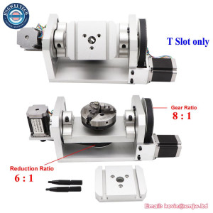 CNC Router A/B 4th/5th Rotary Axis with T Slot Table